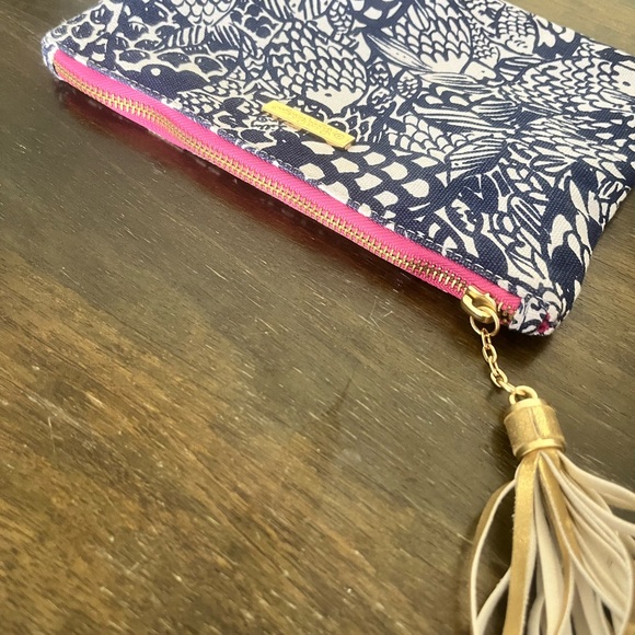 Lilly Pulitzer Pink and Navy Clutch - Picture 5 of 6